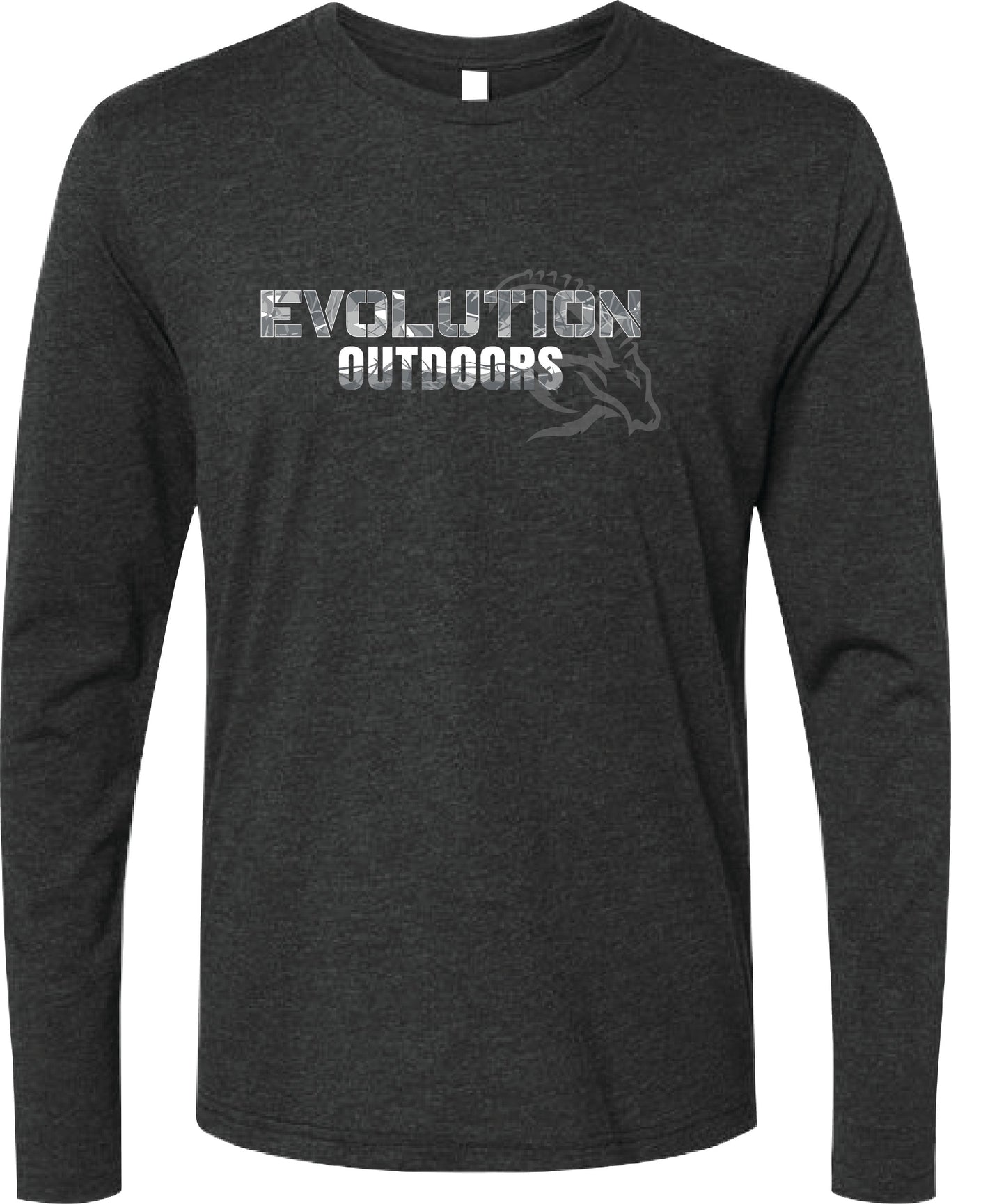 Men's Evolution Outdoors Tee  -Vintage Black - Long Sleeve