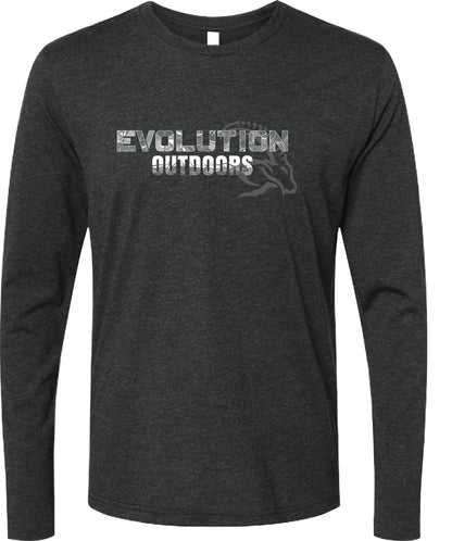 Men's Evolution Outdoors Tee  -Vintage Black - Long Sleeve