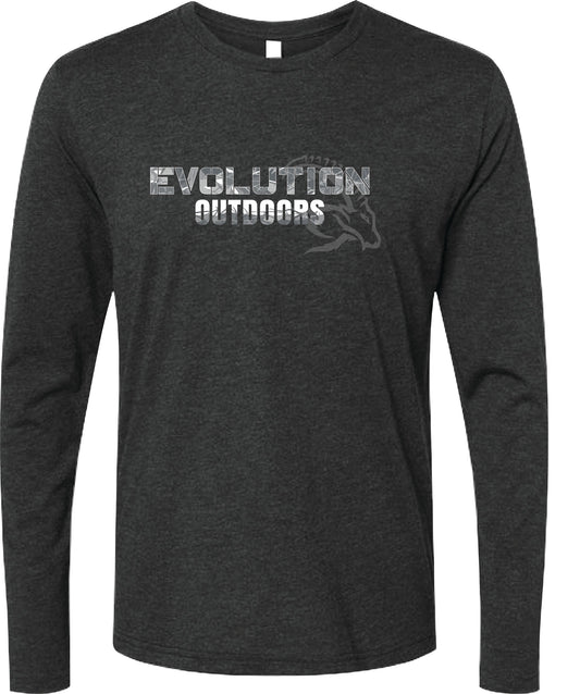 Men's Evolution Outdoors Tee  -Vintage Black - Long Sleeve