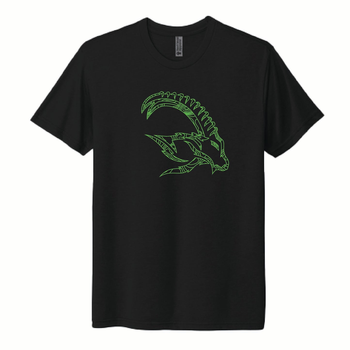IBEX - Green Topo Tee - Black